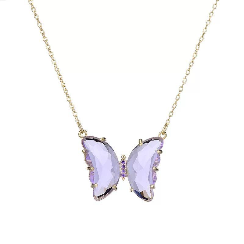 AVR JEWELS Gold-plated Stylish Butterfly Necklace