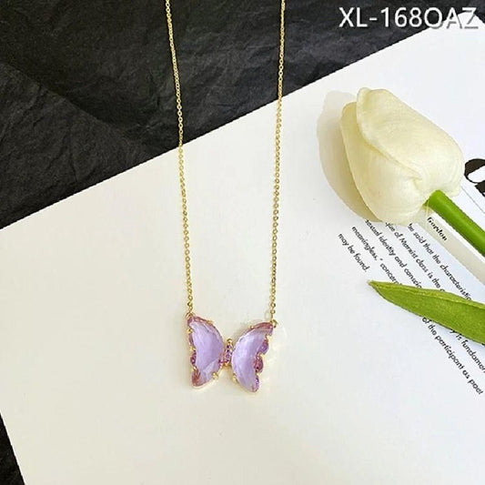 AVR JEWELS Gold-plated Stylish Butterfly Necklace